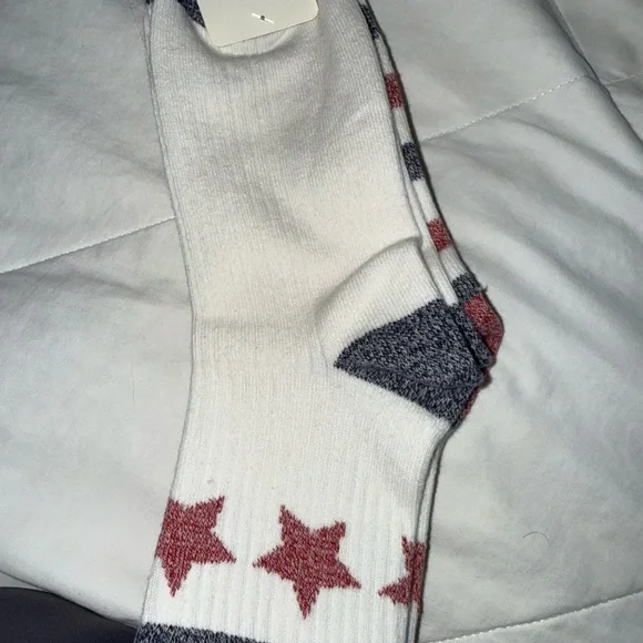 Aerie Bobby Socks - Red, Blue, White - Picture 4 of 5